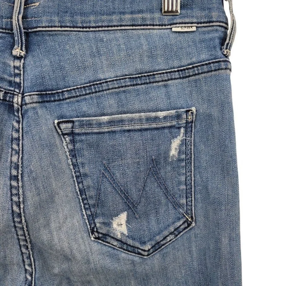 Mother The Stunner Ankle Fray Graffiti Girl Jeans 29 Medium Wash - Picture 12 of 14